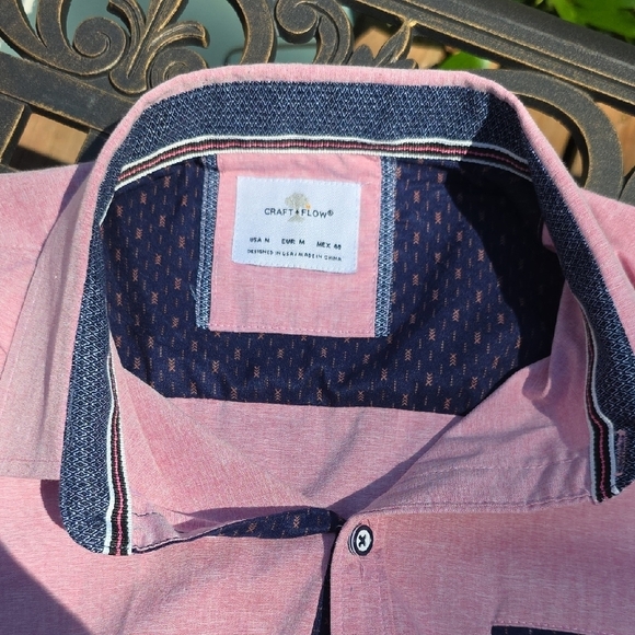 Men's Pink Button-Down Shirt - Picture 4 of 4